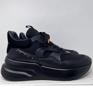 Alexander McQueen Oversized Men's Runner Size 45 EU/ 12 US Triple Black